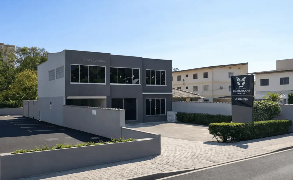 Fachada do escritório de advocacia trabalhista e previdenciária Damasco e Mussoi.